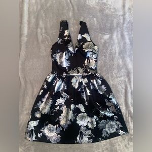 Aqua black dress, extra small